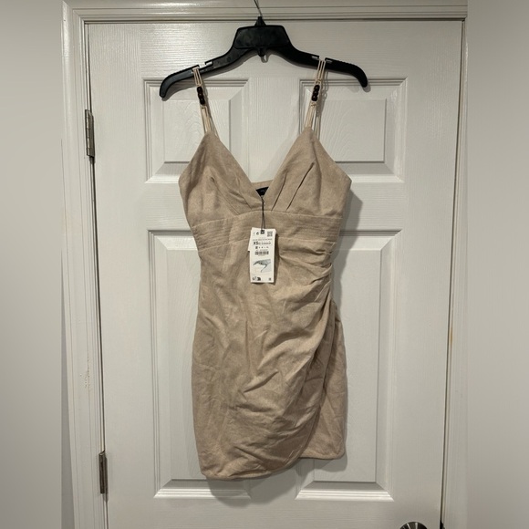 Zara Linen Sleeveless Mini Dress - Picture 1 of 6